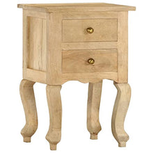 vidaXL Comodino 40x35x60 cm in Legno Massello di Mango