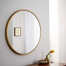 VOCD Specchio Rotondo Specchio da Parete, Specchio da Toeletta, Specchio Decorativo da Bagno, Specchio da Appendere con Bordo in Ferro per Corridoio, Bagno, Toilette per Gli Ospiti