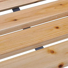 Zerone - Panca da giardino in legno e ferro, con schienale per esterni