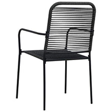 FAMIROSA Set da Pranzo da Esterni 5 pz in Corda di Cotone e Acciaio Nero-8276