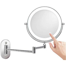 HGXC Specchio per Il Trucco a Parete Specchio per Il Bagno con ingrandimento in Acciaio Inossidabile Touch Screen a Parete, USB Ricaricabile