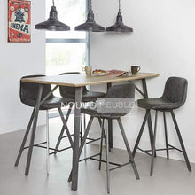 M-001 - Tavolino da bar, colore: legno e acciaio Woodland