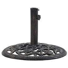 Festnight Base Ombrellone Ghisa, Base per Ombrellone da Giardino Bronzo 12 kg 48 cm in