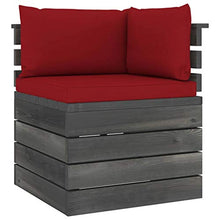 FAMIROSA Set Divani da Giardino su Pallet 4 pz con Cuscini Massello Pino-1788