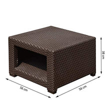 Outsunny Tavolino da Giardino Staccabile in Rattan 56x 56x 38cm Marrone