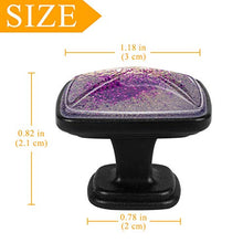Decorative glitter silver and purple Pomelli per Porta Set di 4 Pomelli per Mobili Manopole per Cassetti Cucina Armadio Vetro