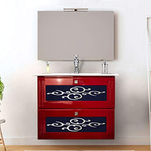 Shop Chic Mobile Bagno sospeso 75 cm Finitura Laccata in Rosso con lavabo in Ceramica Stile Ultra Moderno