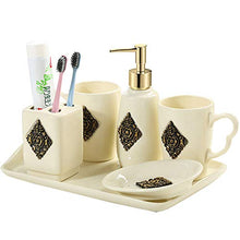 JTKDL Bagno A Sei Pezzi, Set da Bagno per Bagno in Ceramica Minimalista Europeo