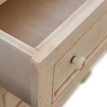 Shop Chic Colonna Bagno armadietto Avorio decapè con Ante e cassetti multiripiano