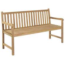 vidaXL Panca da Giardino con Cuscino Grigio 150 cm Legno di Teak
