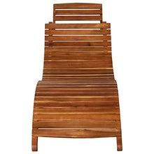 SKM Set Lettini Prendisole 2 pz con Tavolino in Massello di Acacia (32kg)
