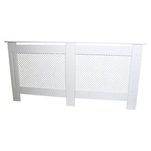 Copertura per radiatore in legno MDF verniciato bianco griglia tregliata riscaldamento moderno mobili mobili mobili mobili mobili mensola 1720mm