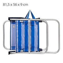 AKTIVE 53952 - Sedia Pieghevole Fissa Alluminio Beach 51x56x90 cm - Blu