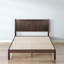 ZINUS Adrian 31 cm Letto in legno con testiera | Base in legno massello | Supporto per doghe in legno | Facile da montare | 140 x 190 cm | Stile rustico