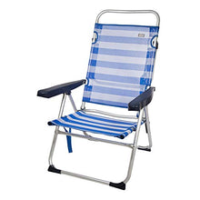 Aktive 53956 - Sedia Pieghevole Multiposizione Alluminio Beach 50x64x100 cm - Blu