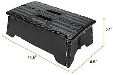 Sgabello Pieghevole Portatile per Bagno Nero, sgabello pieghevole in plastica Sgabello pieghevole pieghevole per cucina Bagno uso da viaggio
