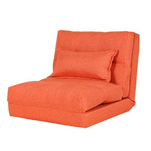 JIE KE Divano Sedia Individual Foldable Sofa Bedroom Balcony bay Window Household Piccolo reclinabile Comodo Divano (Colore : Orange)