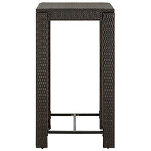 vidaXL Set Bar da Giardino 3 pz con Cuscini Polyrattan Marrone