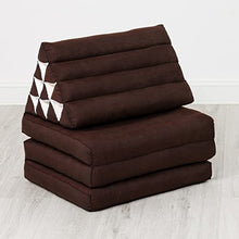 livasia | Cuscino Thai Triangolare in kapok | Cuscino con Materasso Piegato in 3 | Materassino Thai con Cuscino Relax