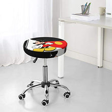 Copertura rotonda per sgabello da bar Topolino per sedia e sedia, lavabile, elastica, per sgabelli rotondi da 35,6 cm