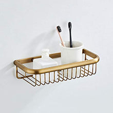 Storage shelf Cestino portaoggetti da Parete in Ottone Anticato