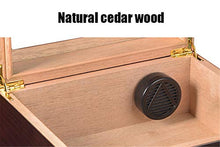 WLMGWRXB Humidor per sigari da Tavolo, Humidor da Viaggio in Legno per sigari con igrometro e umidificatore Contiene 25-50 sigari