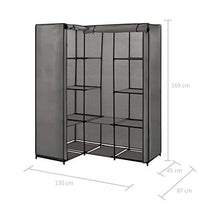 mewmewcat Armadio Angolare Grigio 130x87x169 cm