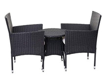 Mendler Salottino polyrattan HWC-G27 tavolino con 2X poltrone Antracite Cuscini Avorio