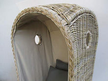 fantasie d oriente Poltrona in Kubo Rattan con Cupola CM 77X73X160 H Foderata con Cuscino Poltrona Vimini