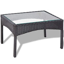 FAMIROSA Set Divani da Giardino 4 pz con Cuscini in Polyrattan Nero-4186