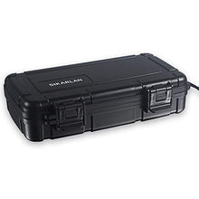 QINJLI Impermeabile e Resistente Cigar Humidor, Portatile Viaggio Cigar Box-Nero (5 pc)