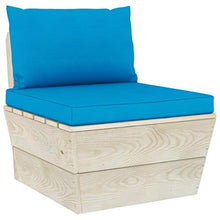 FAMIROSA Set Divani da Giardino su Pallet 5 pz con Cuscini Legno Abete-3460