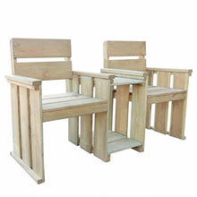 Tidyard Panca da Giardino a 2 Posti Legno Pino Impregnato150x55x89 cm