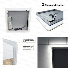 Nimco - Specchio cosmetico a LED, con Illuminazione indiretta e Luce Bianca Fredda, 120 x 70 cm