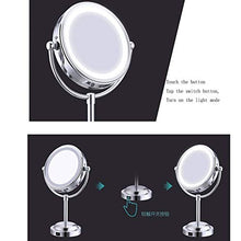 Specchio per Il Trucco, Specchi da Barba Specchio per Il Trucco/Specchio Cosmetico A LED con Ingrandimento 3X / 1X Doppio Specchio Laterale Specchio Cosmetico da Tavolo da 6 Pollici