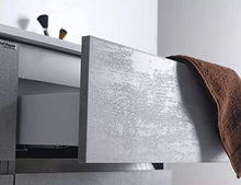 mazzoni Mobile da Bagno Sospeso 120cm Maiorca Light Doppia Vasca Noce Chiaro Frassinato