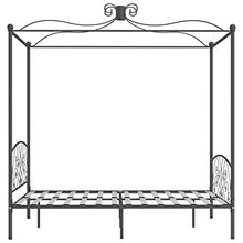 SKM Letto a Baldacchino Grigio in Metallo 140x200 cm (28.2kg)