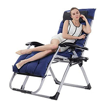 Lettino prendisole confortevole poltrona reclinabile a gravit脿 zero, terrazza da ufficio pieghevole regolabile reclinabile da spiaggia per esterni molto ampia sedia a sdraio da patio con cuscini