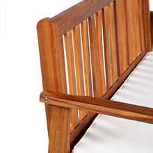 Panchina da giardino, in legno di acacia massiccio, 120 x 63 x 84 cm