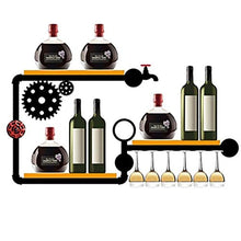 MoDi Wine Rack Retro Style Industriale Tubo di Acqua a Parete Vino Rack