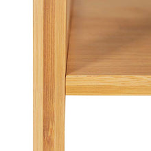 Relaxdays Scaffale Bagno in Bambù, con Specchio, 3 Ripiani, Design alto & aperto, per Corridoio, HLP: 162x40x30 cm,legno
