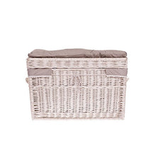 e-wicker24 Cassapanca in Vimini, Cesto, Beige, 70 x 42 x 47 cm