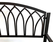 Moritz - Panchina da giardino a 2 posti, 110 x 98 x 55 cm, con decorazioni per giardino, terrazza, balcone