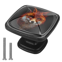 Modello animale volpe Pomelli per Porta Set di 4 Pomelli per Mobili Manopole per Cassetti Cucina Armadio Vetro