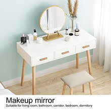Specchio per il trucco rotondo Specchio da bagno da barba con base Specchi da toeletta moderni Decorazione da toeletta 45x50 cm per l'ufficio domestico