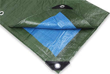 Telo Hunter Multiuso Antistrappo Rinforzato e con Occhielli Double Face Verde e Blu Misura cm 400X600 Metri 4X6