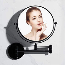 ZCCL Specchio per Il Trucco con Il Bagno Specchio Nero Specchio per Il Trucco da Parete Specchio per Il Trucco da Bagno Specchio per la Bellezza Pieghevole Lente d'Ingrandimento Specchi da Parete
