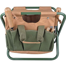 Pandao Sgabello Pieghevole, Sgabello da Giardino Pieghevole Multifunzionale con Borsa Porta Attrezzi per Bambini e Adulti, Campeggio con orto, Pesca, Picnic, Viaggi ed Escursionismo