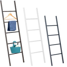 HOLZBRINK porta asciugamani appendiabiti porta asciugamani scala vintage, Elements 130x50 cm (alt x larg), grigio , HLL-130-50-7016