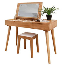 Wuxingqing Tavolo da toeletta Vanity Set for Le Ragazze con attenuato Sgabello, Nordic Camera Makeup Dressing Table con Flip Top Specchio e 1 Cassetti per Regalo Donna Ragazza Bambini